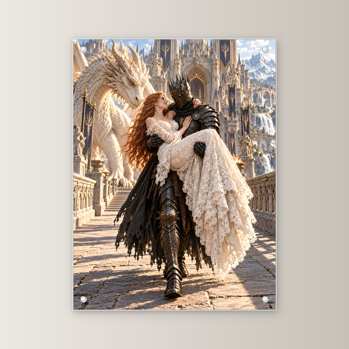 Schlossbruecke – Fantasywand-Fantasymotiv. 1 FRONTAL.
