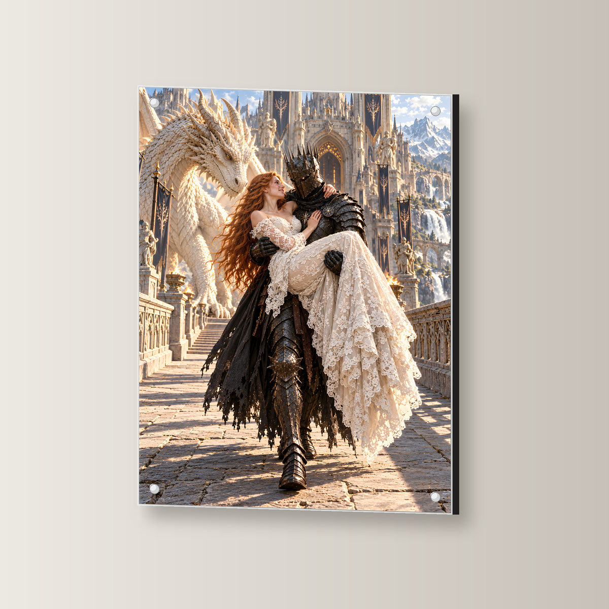 Schlossbruecke – Fantasywand-Fantasymotiv. 3 WINKEL.
