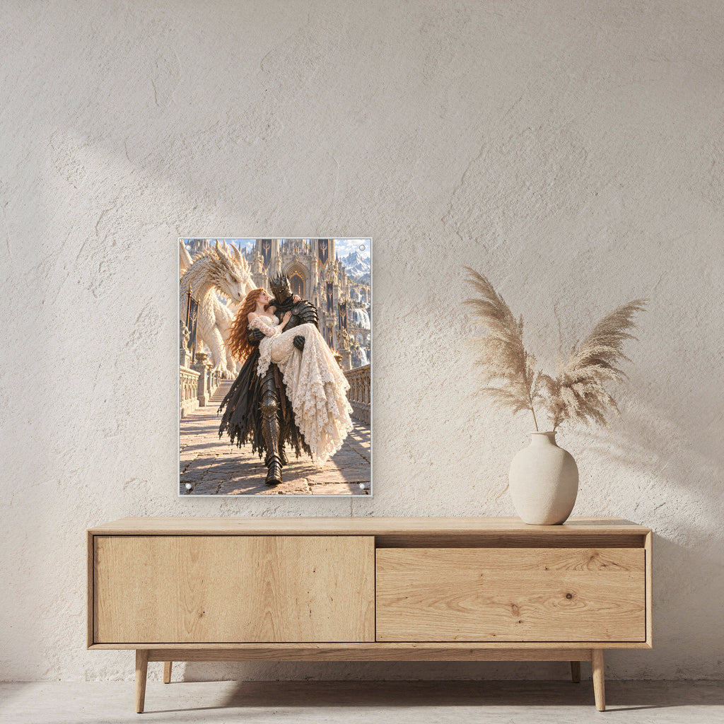Schlossbruecke – Fantasywand-Fantasymotiv. 2 RAUM 60x80cm.