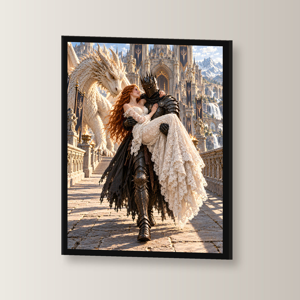 Schlossbruecke – Fantasywand-Fantasymotiv. 3 WINKEL.