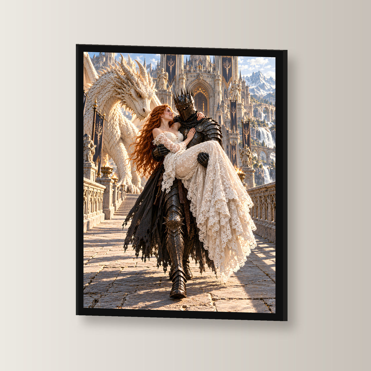 Schlossbruecke – Fantasywand-Fantasymotiv. 3 WINKEL.