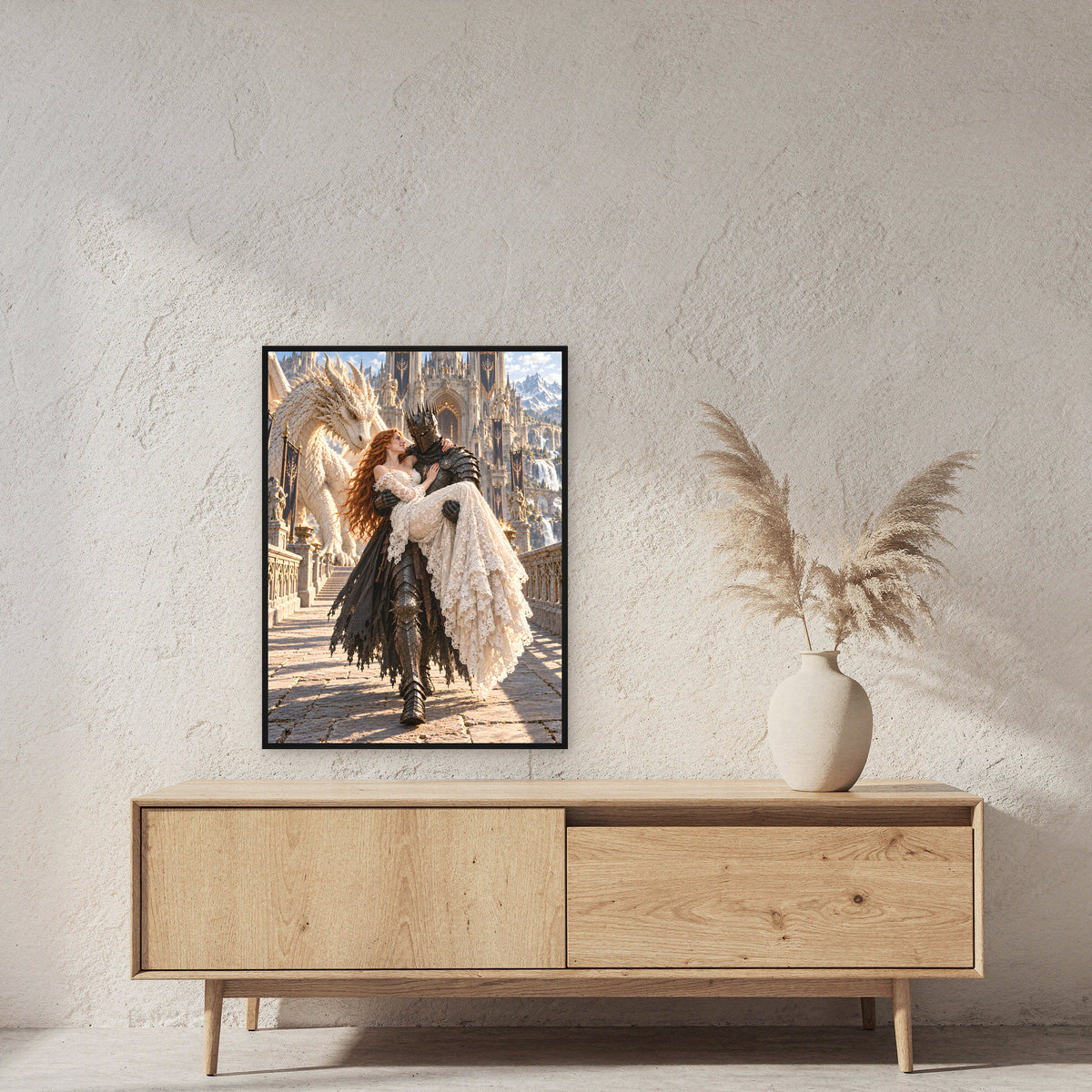 Schlossbruecke – Fantasywand-Fantasymotiv. 2 RAUM 60x80cm.