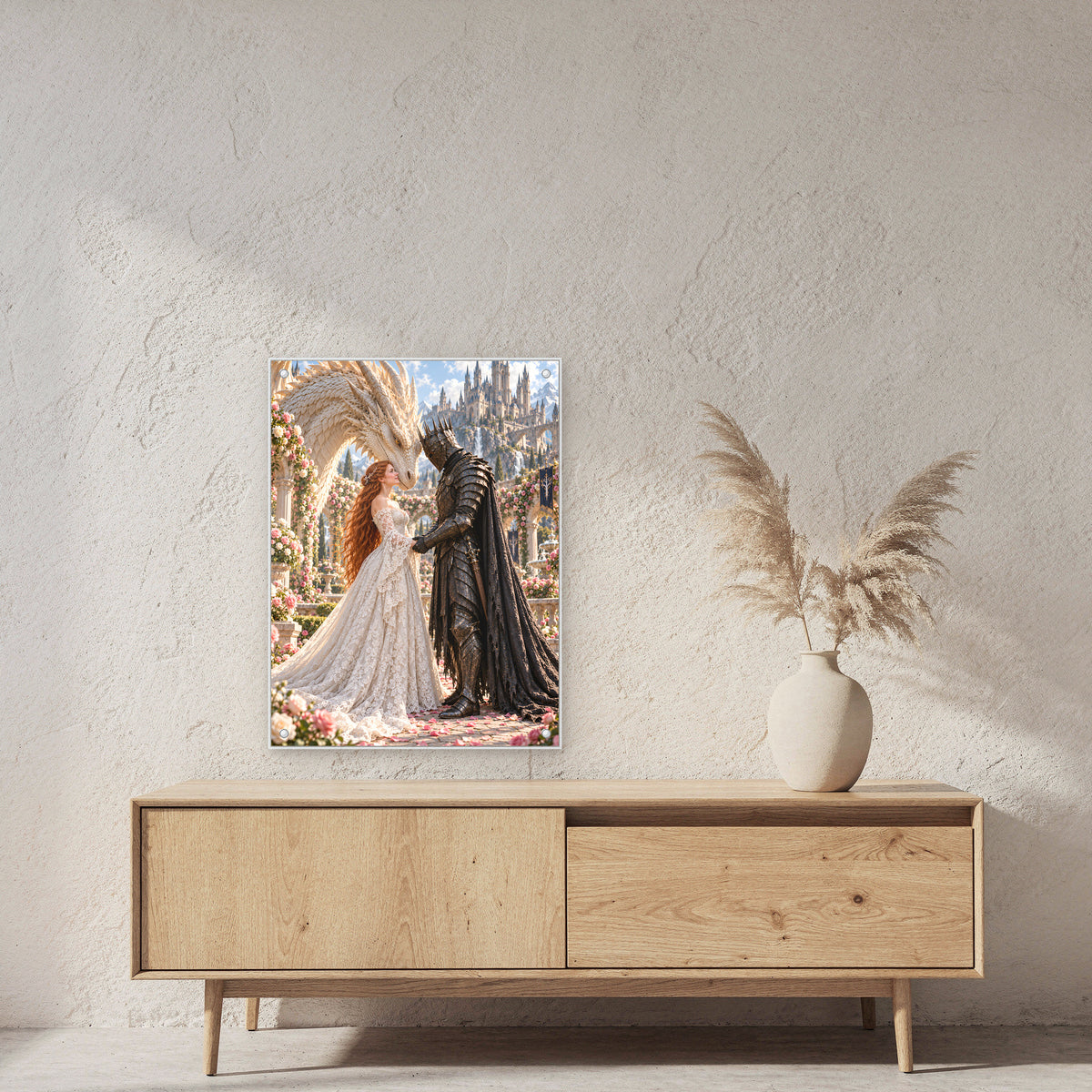 Rosengarten – Fantasywand-Fantasymotiv. 2 RAUM 60x80cm.