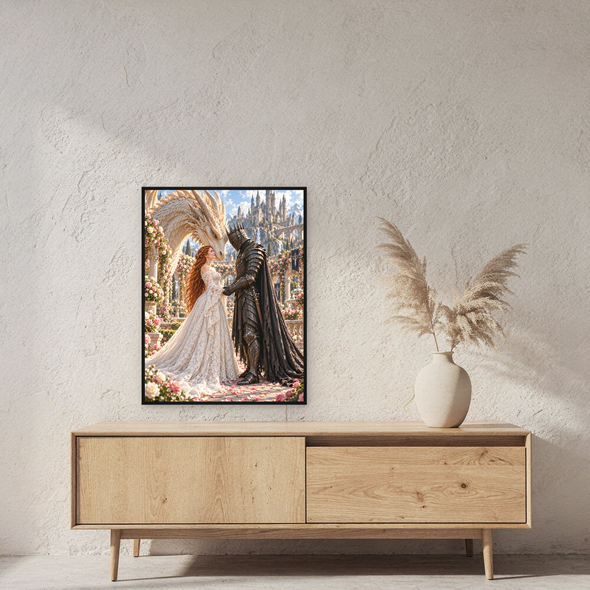 Rosengarten – Fantasywand-Fantasymotiv. 2 RAUM 60x80cm.
