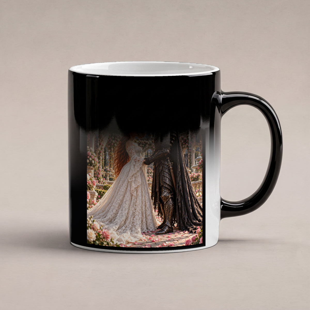 Rosengarten – Fantasywand-Fantasymotiv. 6 WAERMEEFFEKT. Zaubertasse: Wärmeeffekt.