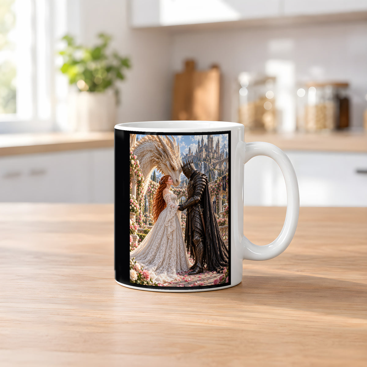 Rosengarten – Fantasywand-Fantasymotiv. 2 KUECHE. Weiß.