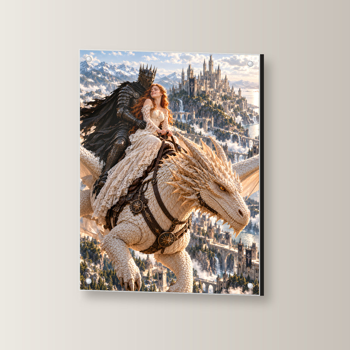 Drachenritt – Fantasywand-Fantasymotiv. 3 WINKEL.