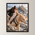 Drachenritt – Fantasywand-Fantasymotiv. 1 FRONTAL.