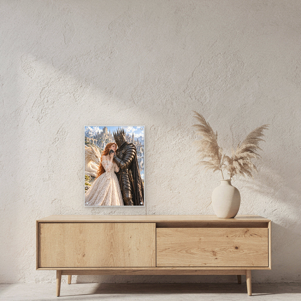 Hand an Wange – Fantasywand-Fantasymotiv. 2 RAUM 45x60cm.