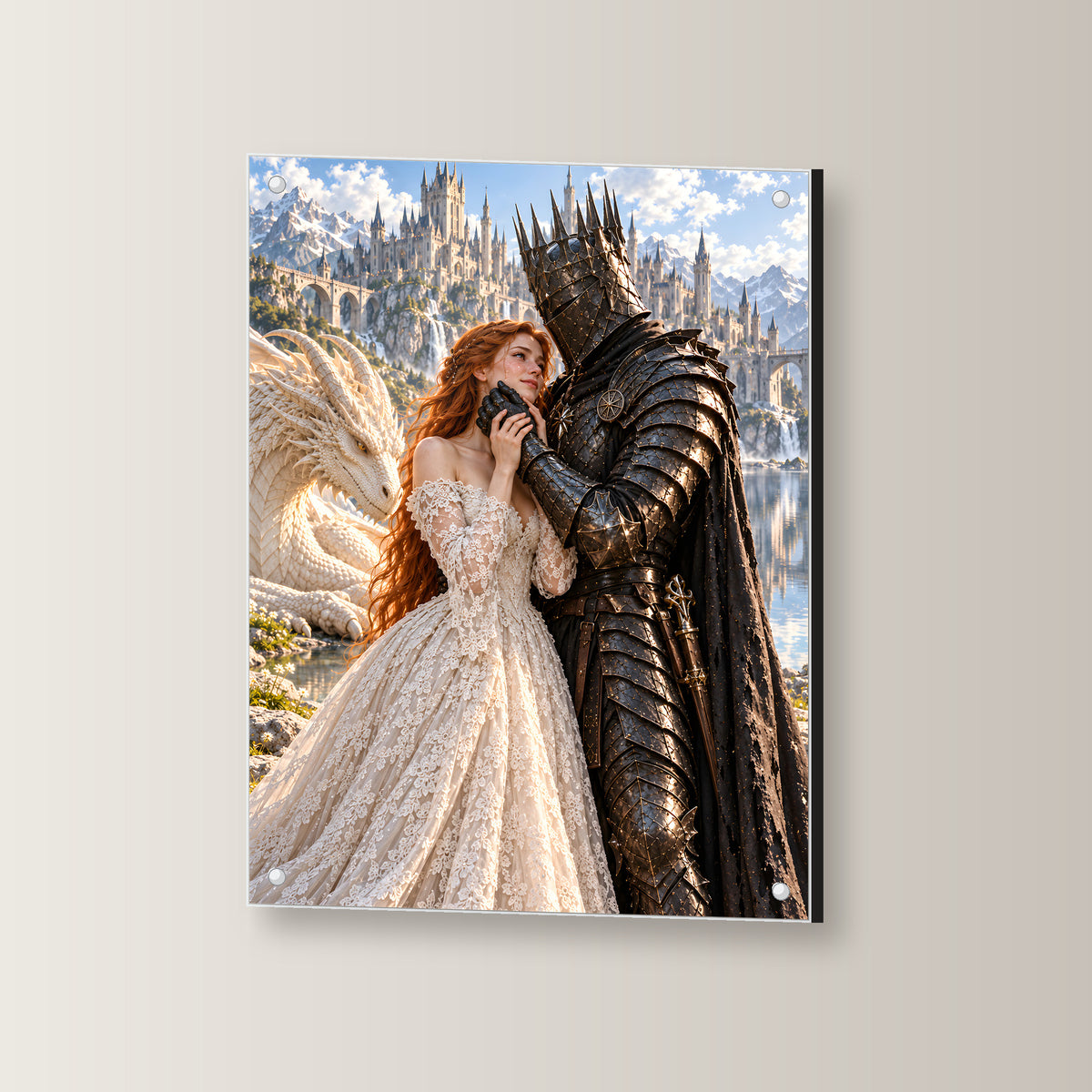 Hand an Wange – Fantasywand-Fantasymotiv. 3 WINKEL.