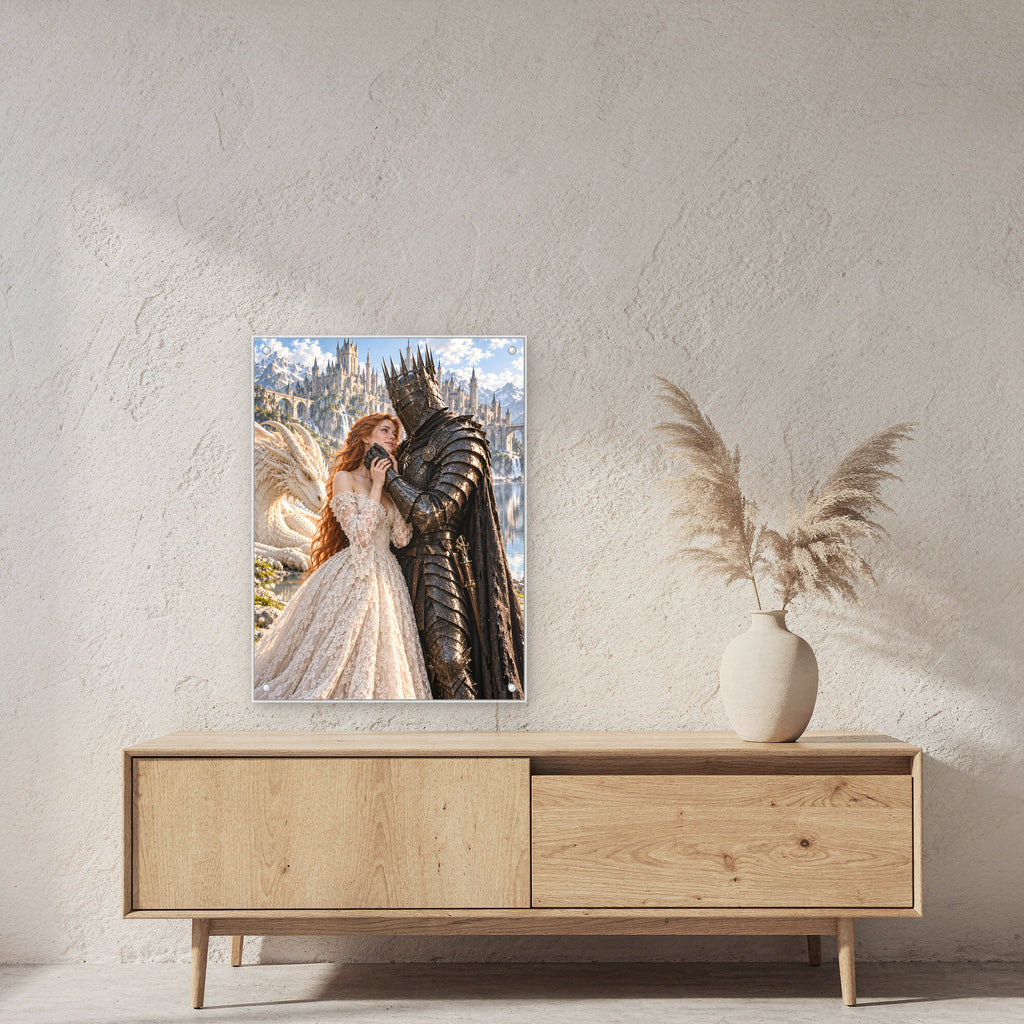 Hand an Wange – Fantasywand-Fantasymotiv. 2 RAUM 60x80cm.
