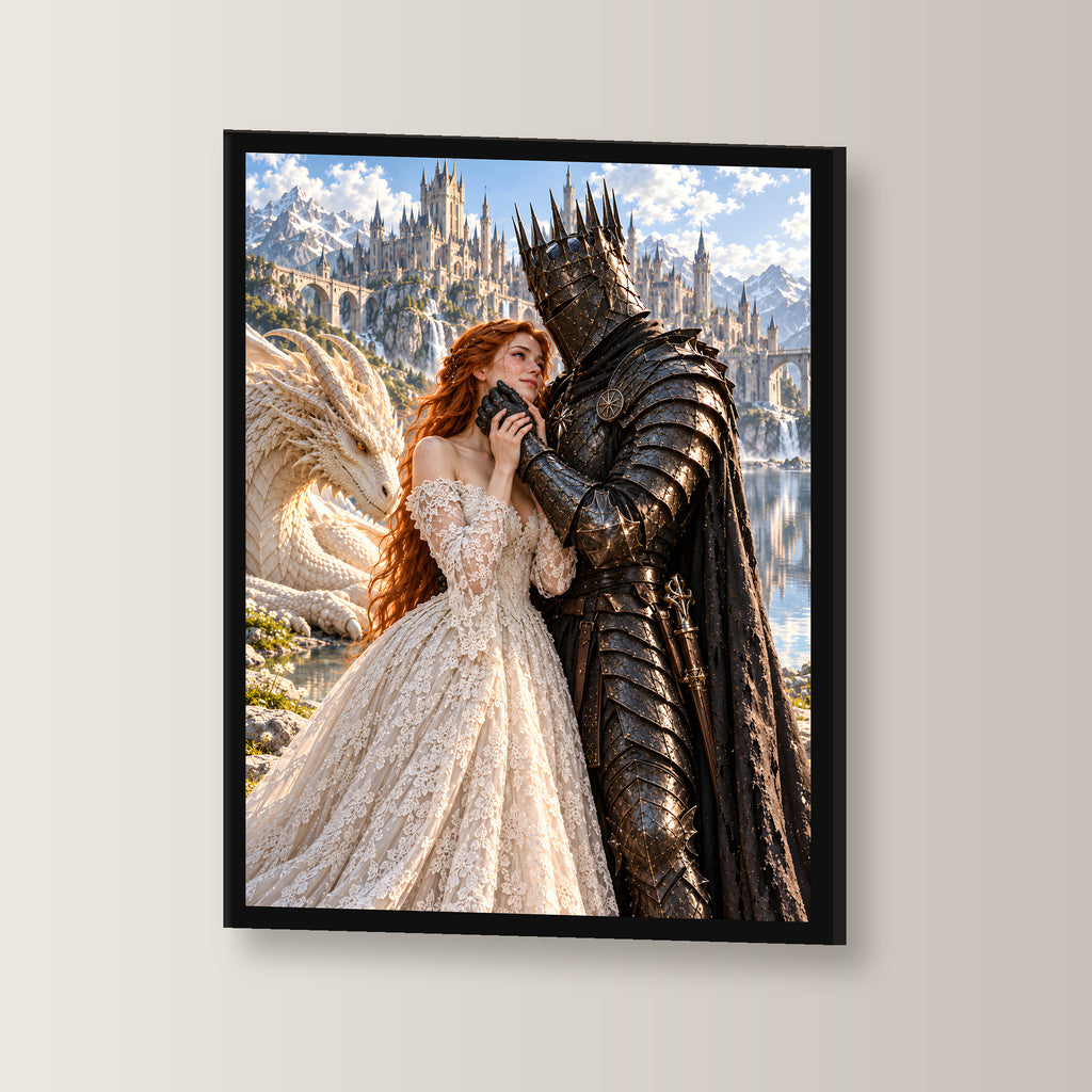 Hand an Wange – Fantasywand-Fantasymotiv. 3 WINKEL.