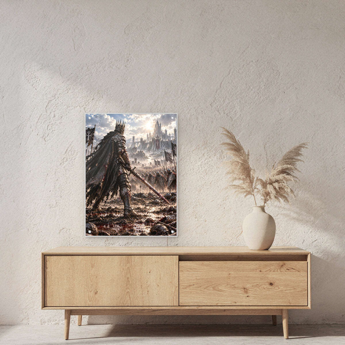 Einer gegen alle – Fantasywand-Fantasymotiv. 2 RAUM 60x80cm.
