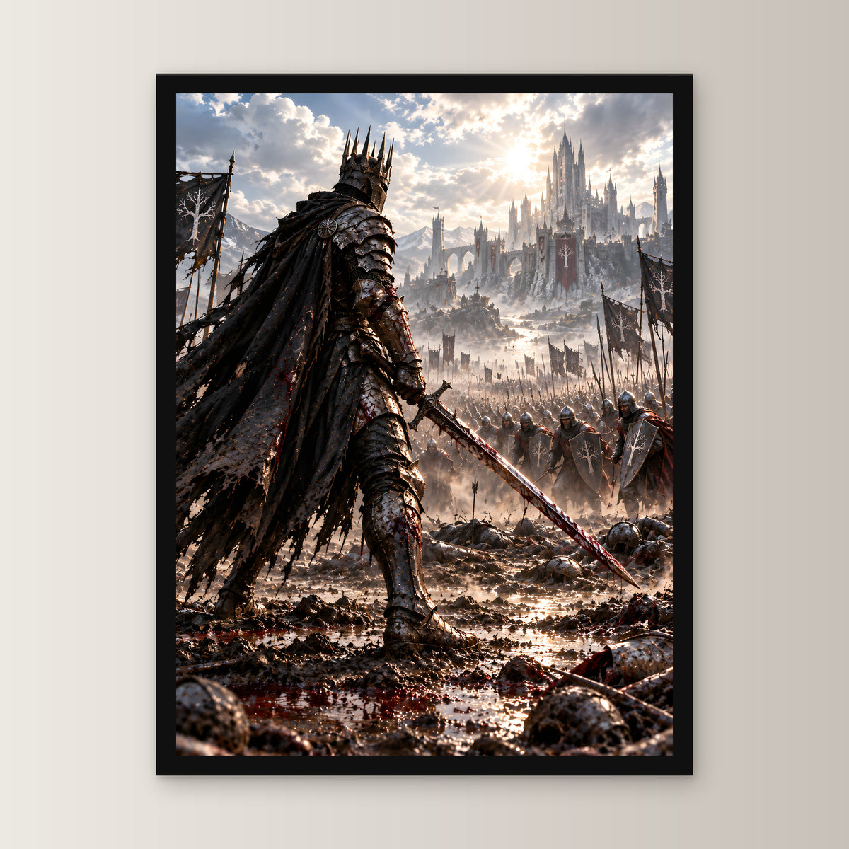 Einer gegen alle – Fantasywand-Fantasymotiv. 1 FRONTAL.