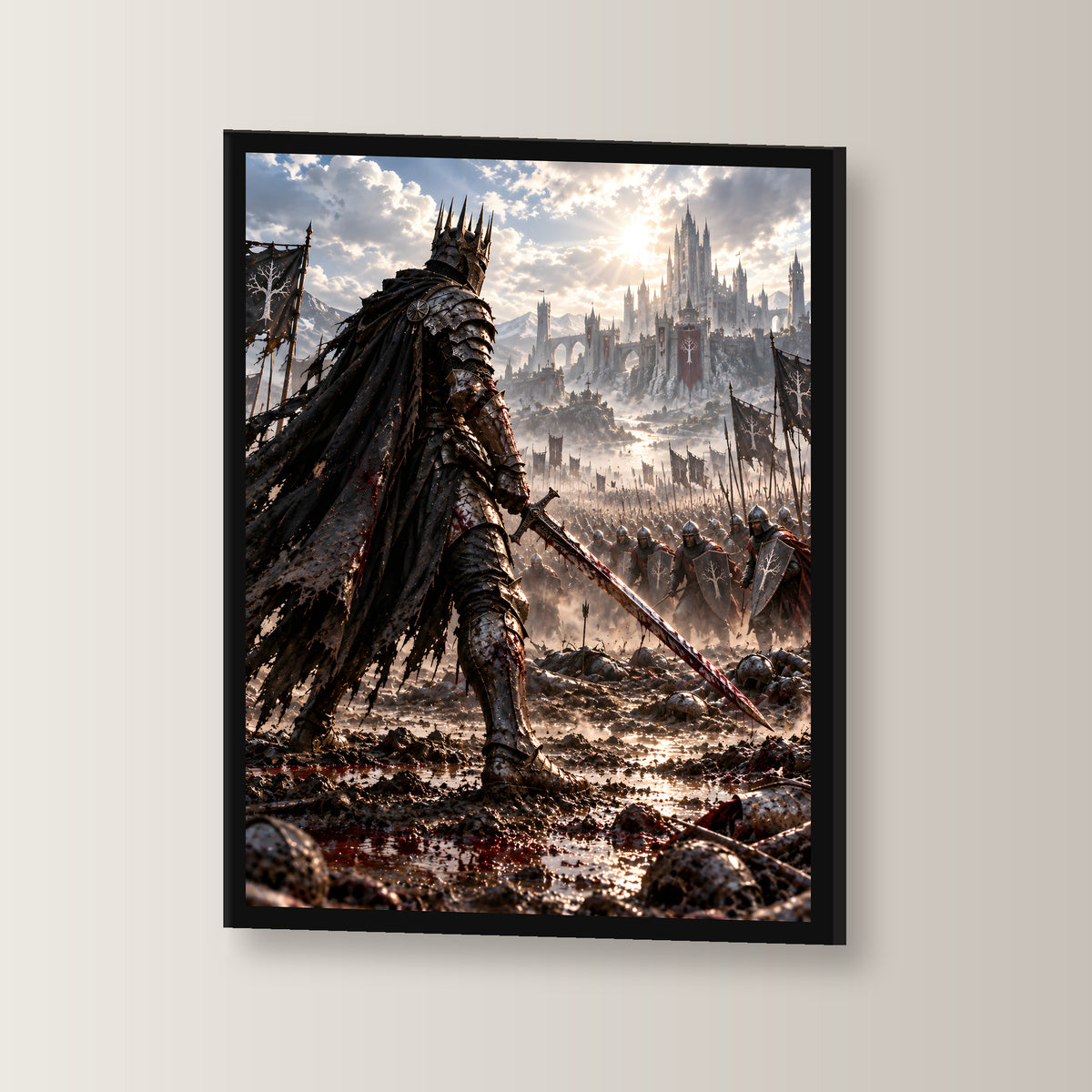 Einer gegen alle – Fantasywand-Fantasymotiv. 3 WINKEL.