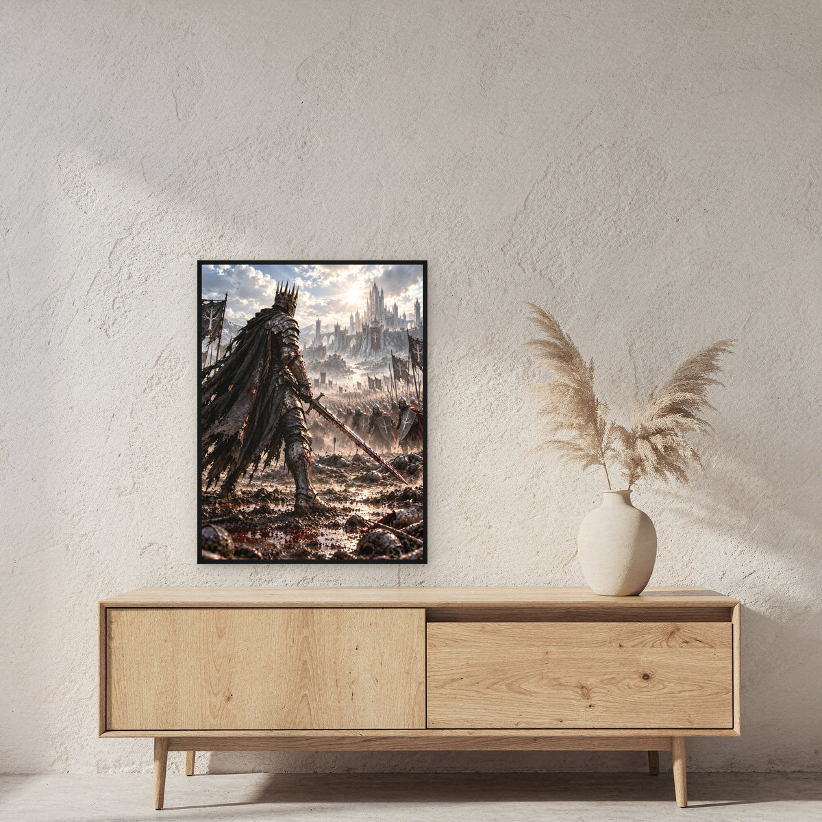 Einer gegen alle – Fantasywand-Fantasymotiv. 2 RAUM 60x80cm.