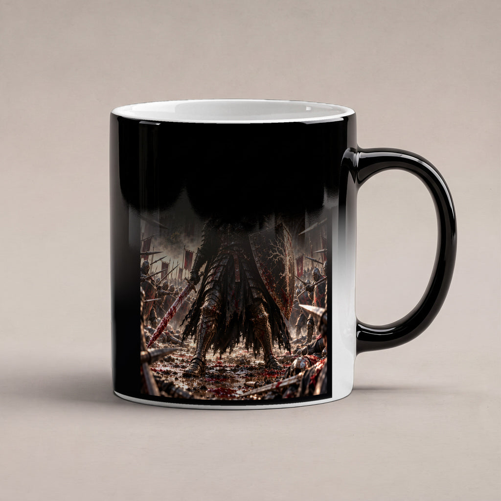 Vor ihren Augen – Fantasywand-Fantasymotiv. 6 WAERMEEFFEKT. Zaubertasse: Wärmeeffekt.