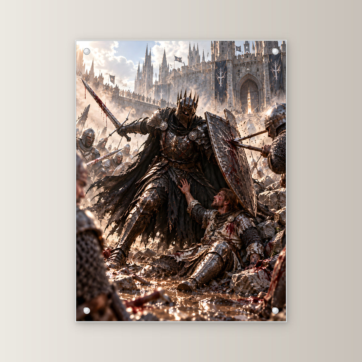 Beschuetzer – Fantasywand-Fantasymotiv. 1 FRONTAL.