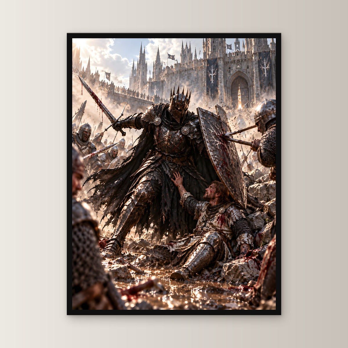 Beschuetzer – Fantasywand-Fantasymotiv. 1 FRONTAL.