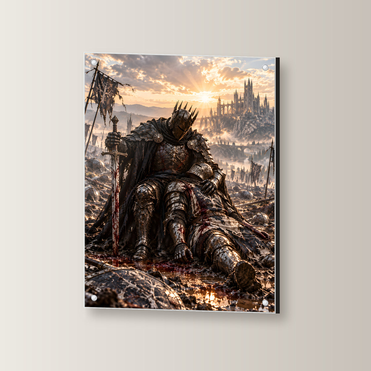Trauer im Morgenlicht – Fantasywand-Fantasymotiv. 3 WINKEL.