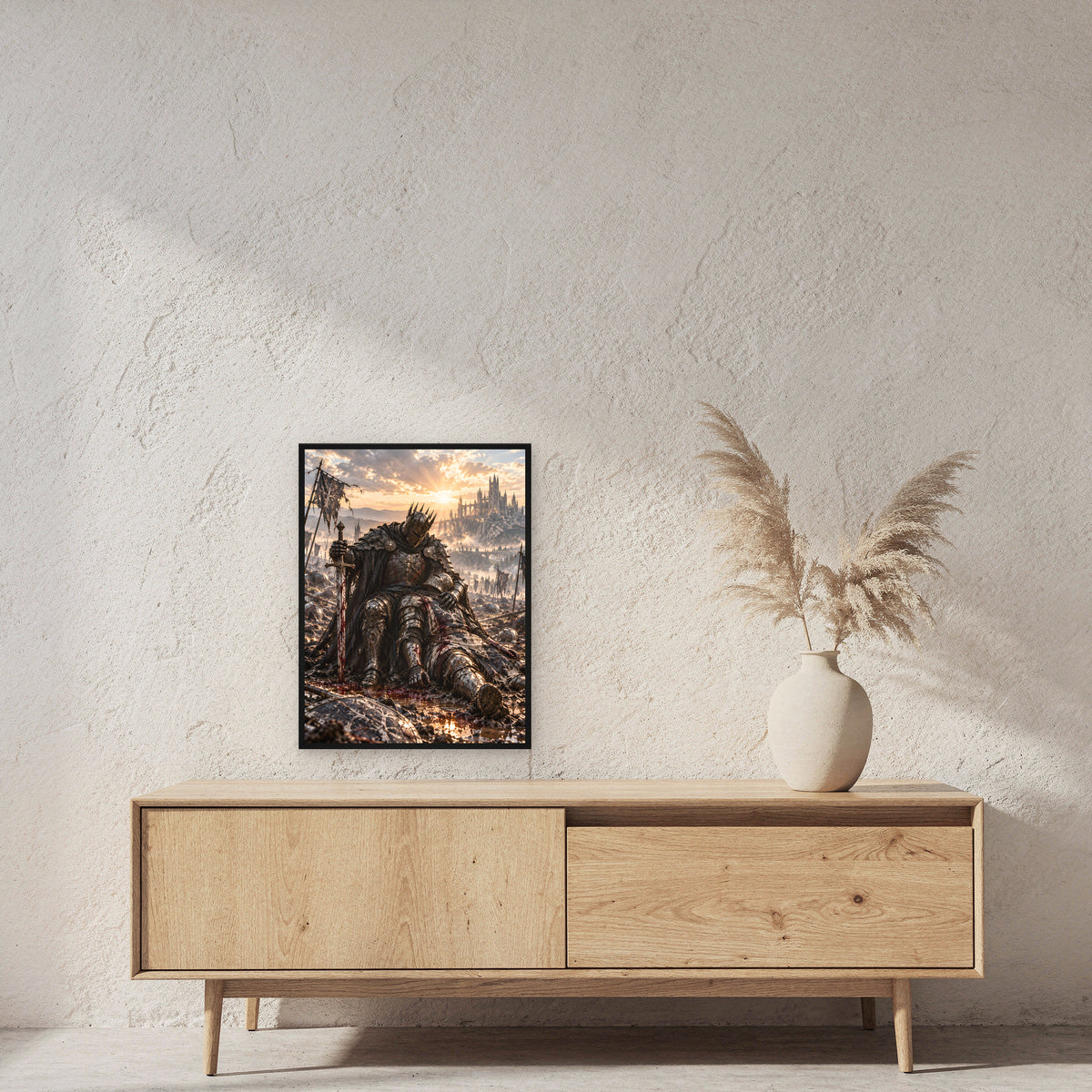 Trauer im Morgenlicht – Fantasywand-Fantasymotiv. 2 RAUM 45x60cm.