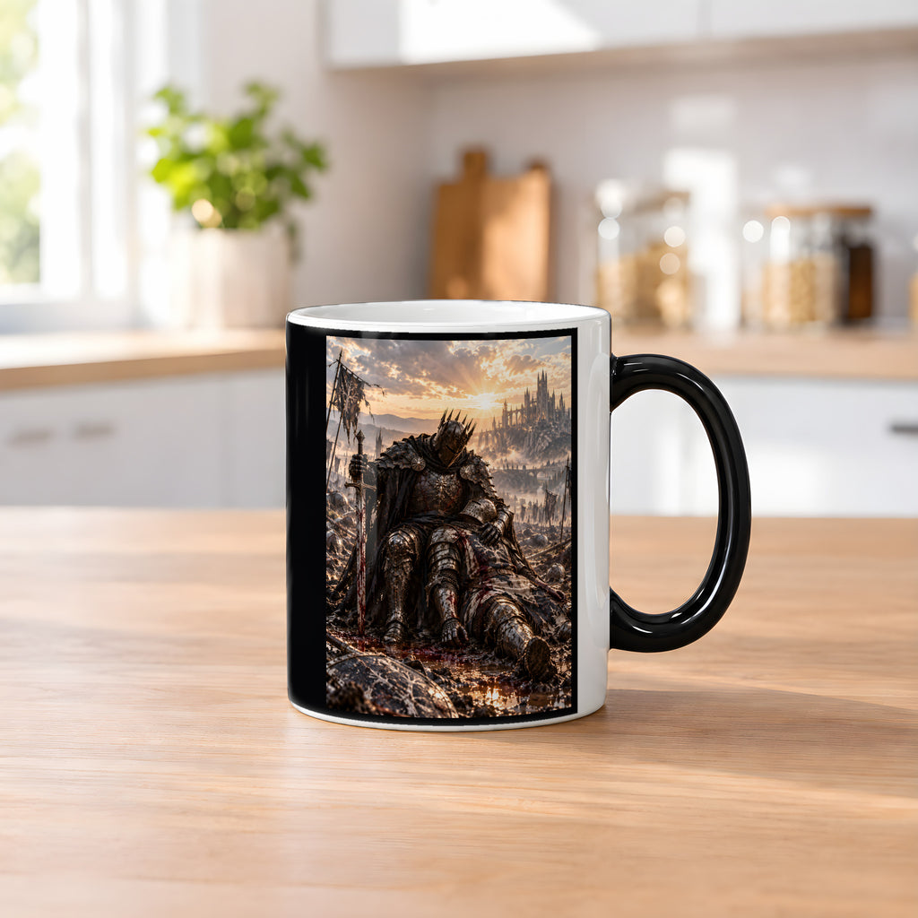 Trauer im Morgenlicht – Fantasywand-Fantasymotiv. 2 KUECHE HEISS. Zaubertasse: Wärmeeffekt.