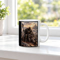 Trauer im Morgenlicht – Fantasywand-Fantasymotiv. 3 FENSTER. Weiß.