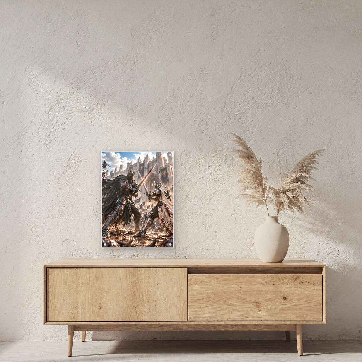 Schwertkampf – Fantasywand-Fantasymotiv. 2 RAUM 45x60cm.