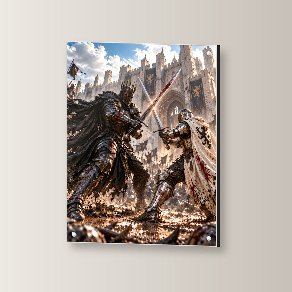 Schwertkampf – Fantasywand-Fantasymotiv. 3 WINKEL.