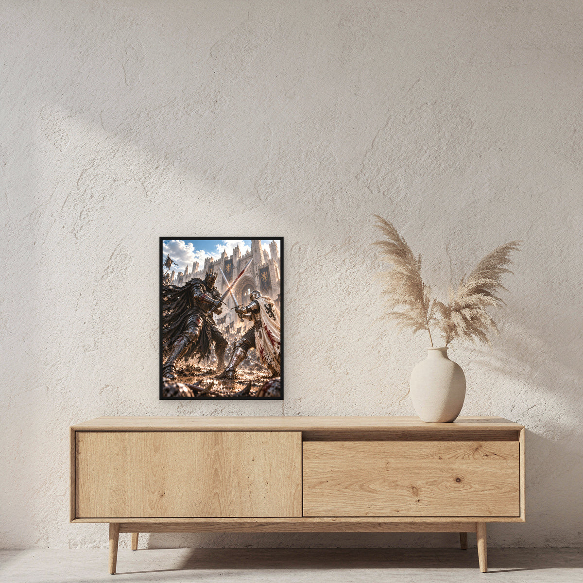Schwertkampf – Fantasywand-Fantasymotiv. 2 RAUM 45x60cm.