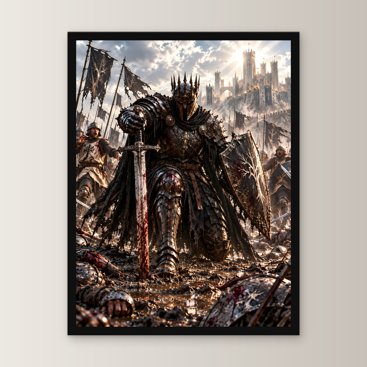 Wieder aufstehen – Fantasywand-Fantasymotiv. 1 FRONTAL.