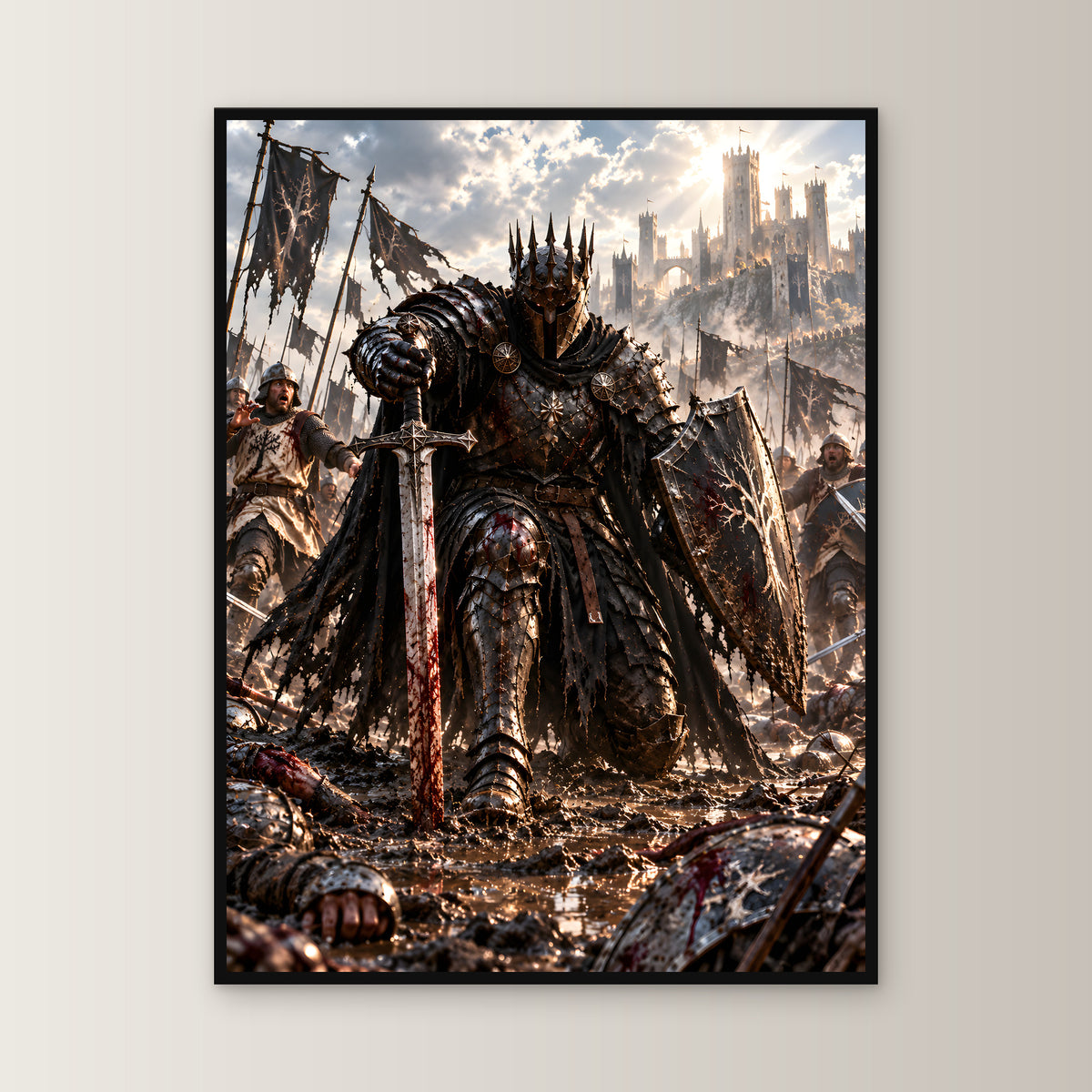 Wieder aufstehen – Fantasywand-Fantasymotiv. 1 FRONTAL.
