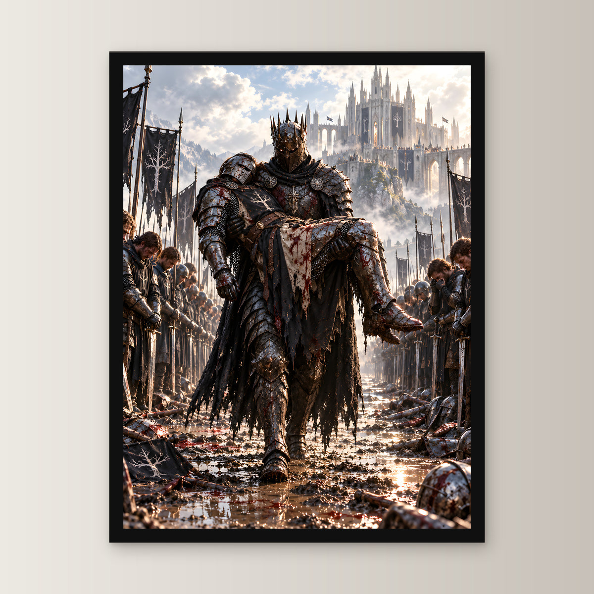 Abschied – Fantasywand-Fantasymotiv. 1 FRONTAL.