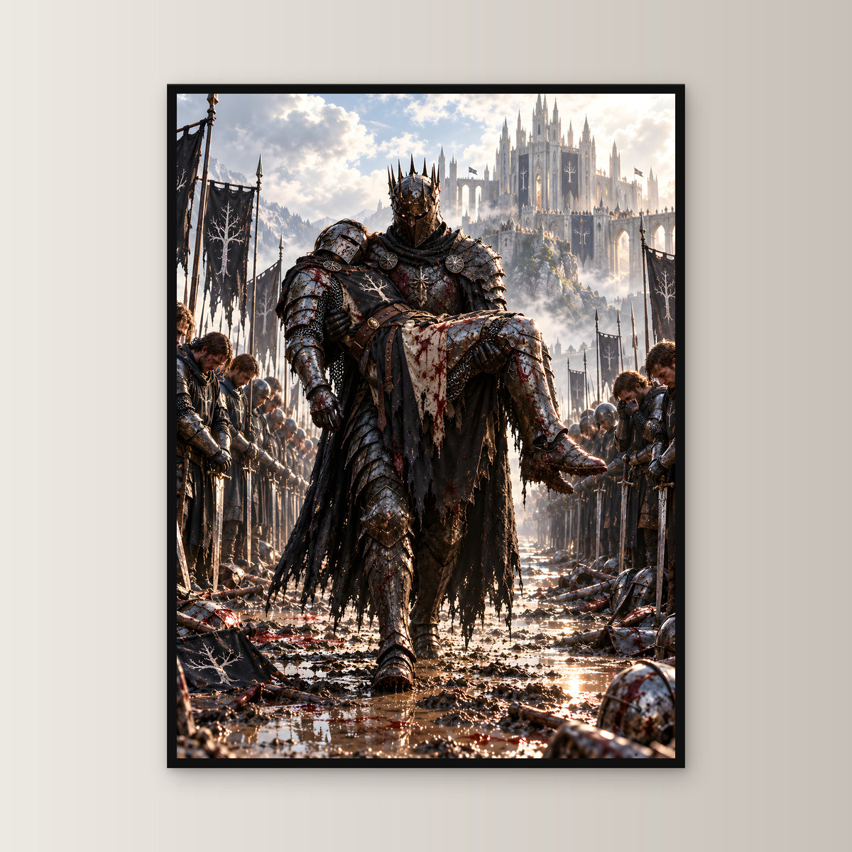 Abschied – Fantasywand-Fantasymotiv. 1 FRONTAL.
