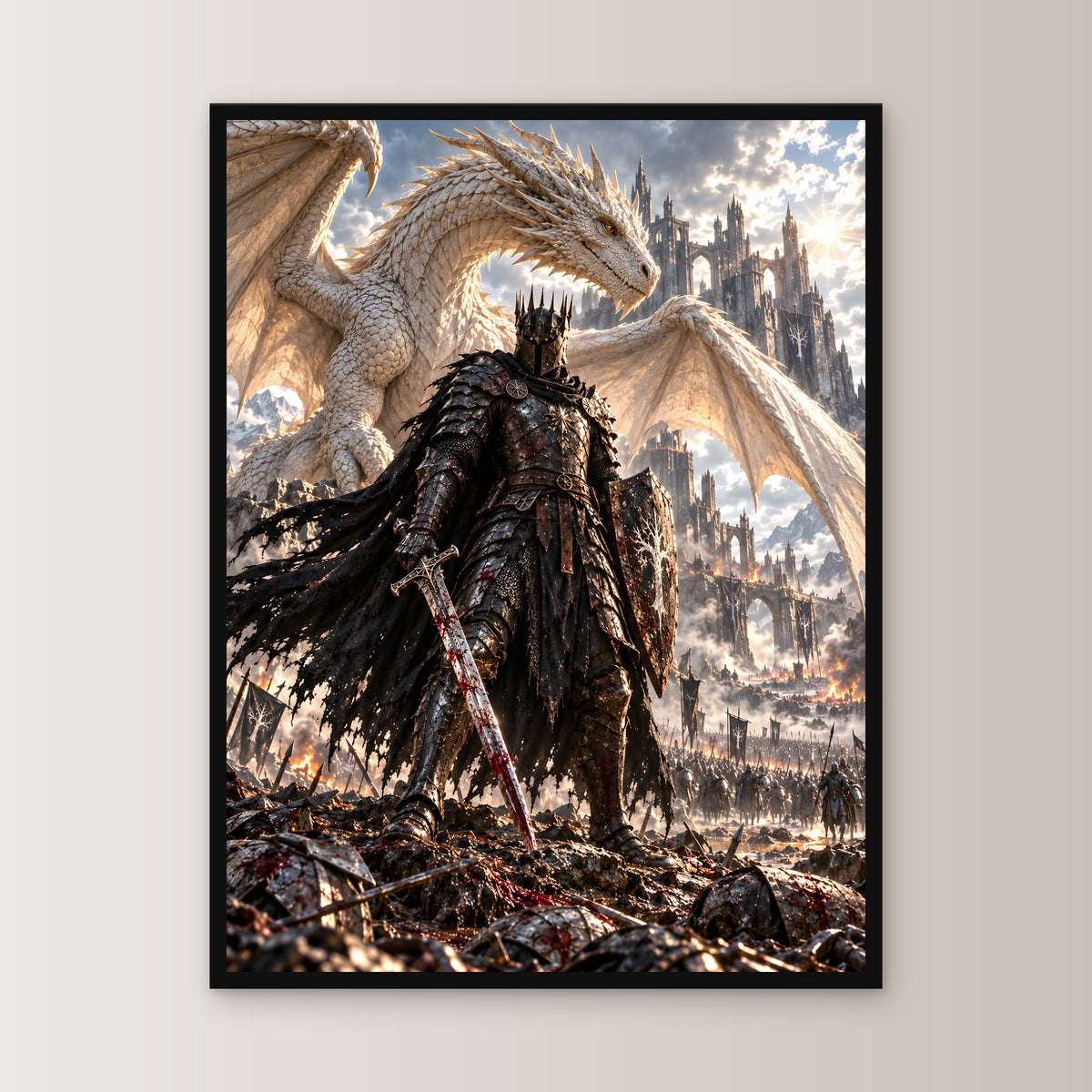 Letzter Widerstand – Fantasywand-Fantasymotiv. 1 FRONTAL.