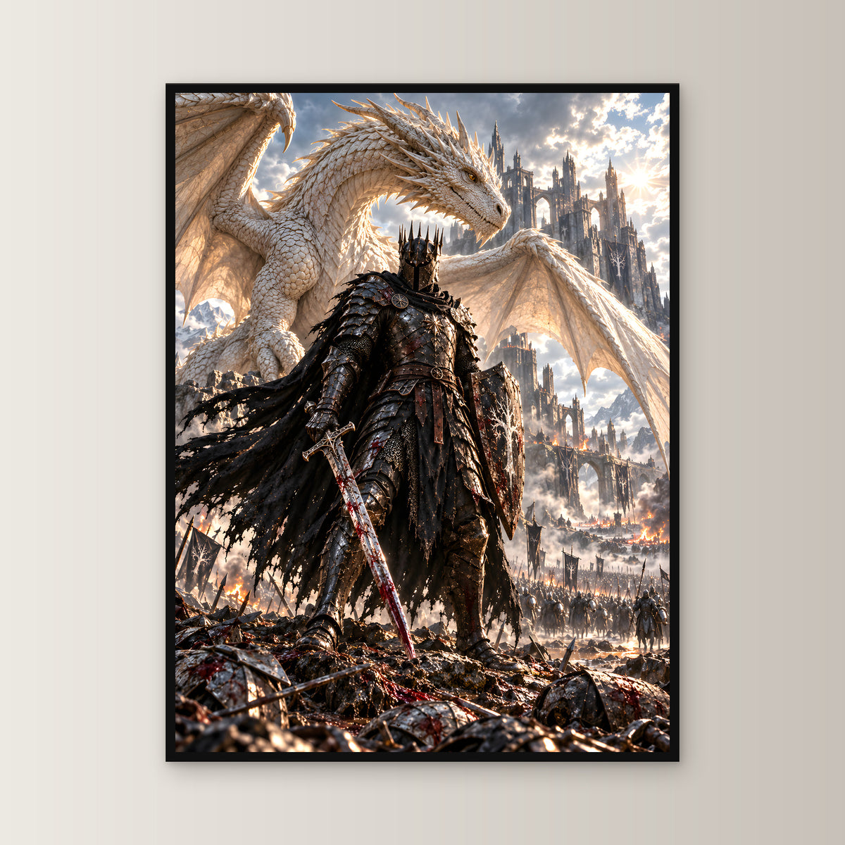 Letzter Widerstand – Fantasywand-Fantasymotiv. 1 FRONTAL.