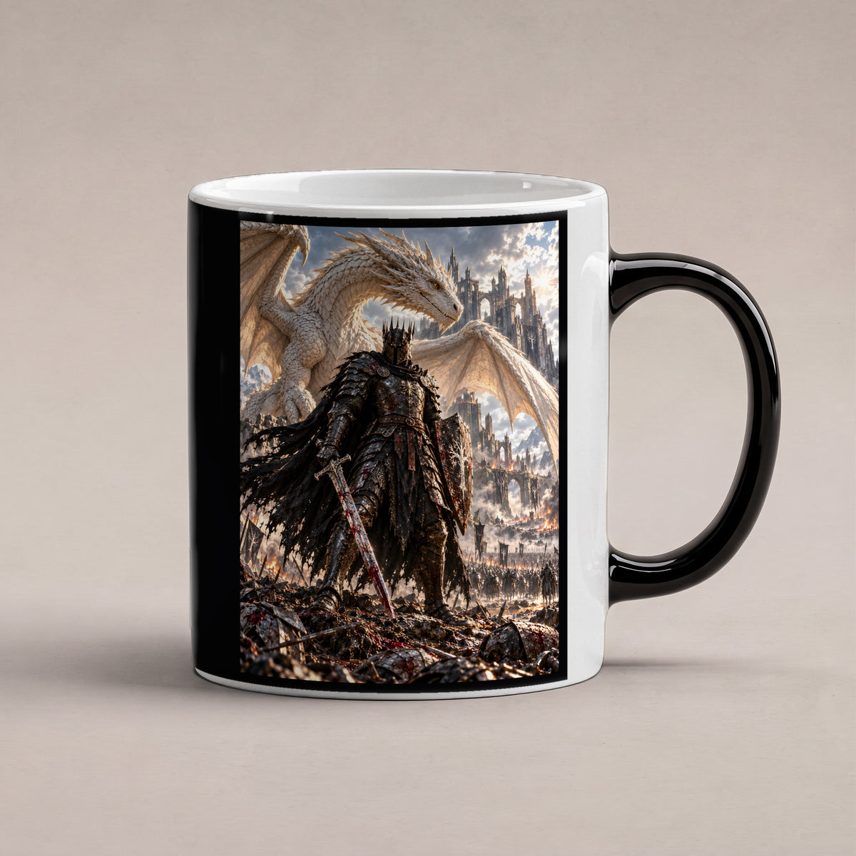 Letzter Widerstand – Fantasywand-Fantasymotiv. 1 STUDIO HEISS. Zaubertasse: Wärmeeffekt.