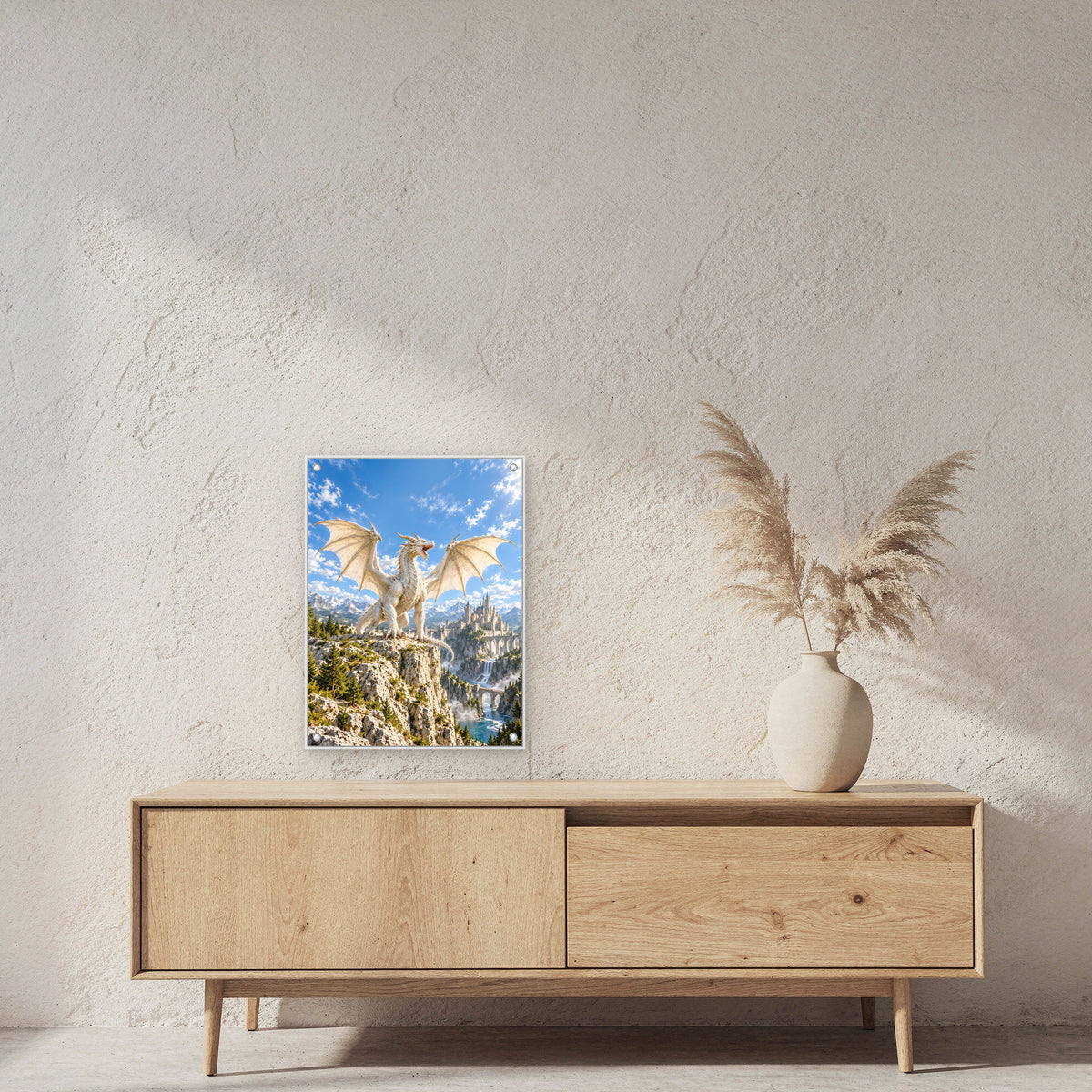 Der Elfenbeinsturm – Fantasywand-Fantasymotiv. 2 RAUM 45x60cm.