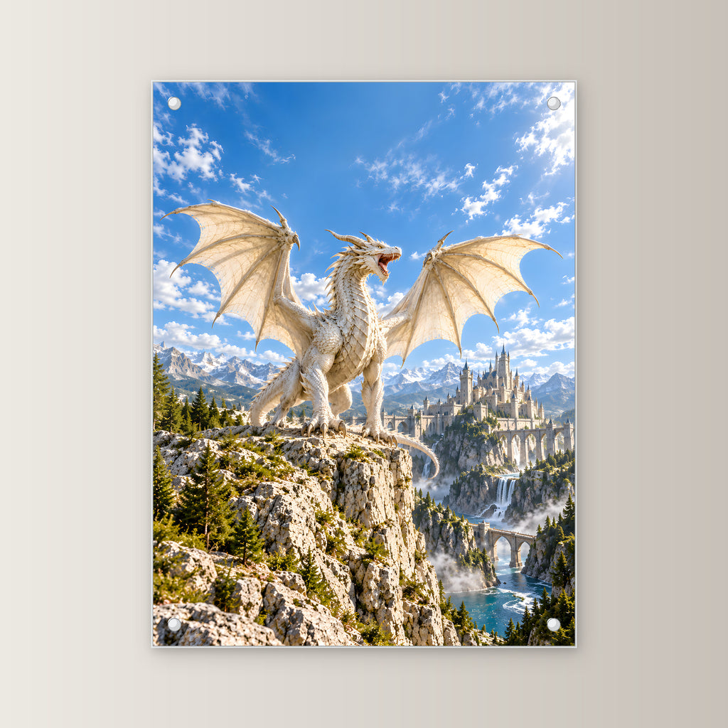 Der Elfenbeinsturm – Fantasywand-Fantasymotiv. 1 FRONTAL.