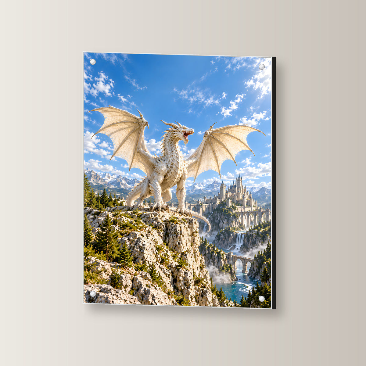 Der Elfenbeinsturm – Fantasywand-Fantasymotiv. 3 WINKEL.