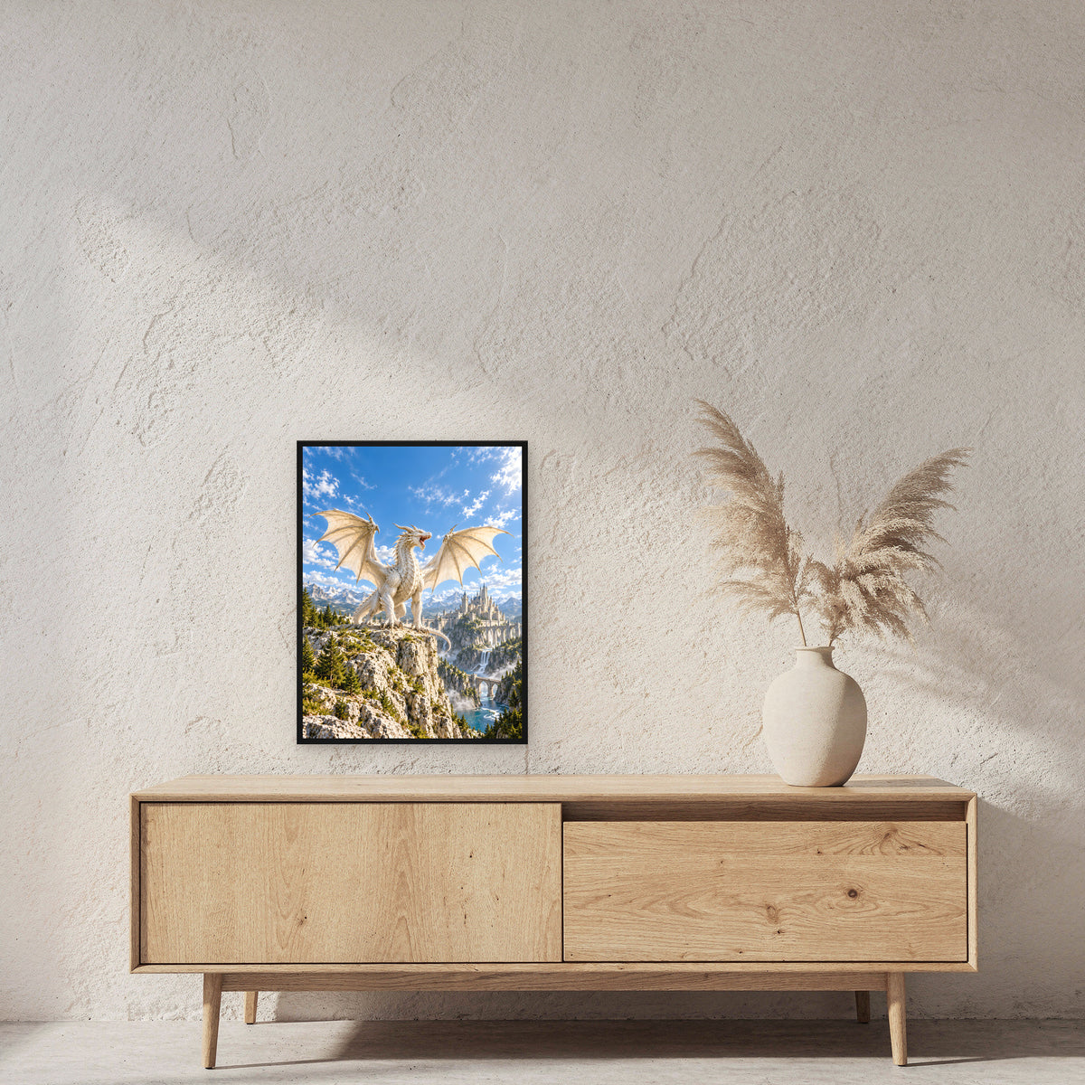 Der Elfenbeinsturm – Fantasywand-Fantasymotiv. 2 RAUM 45x60cm.