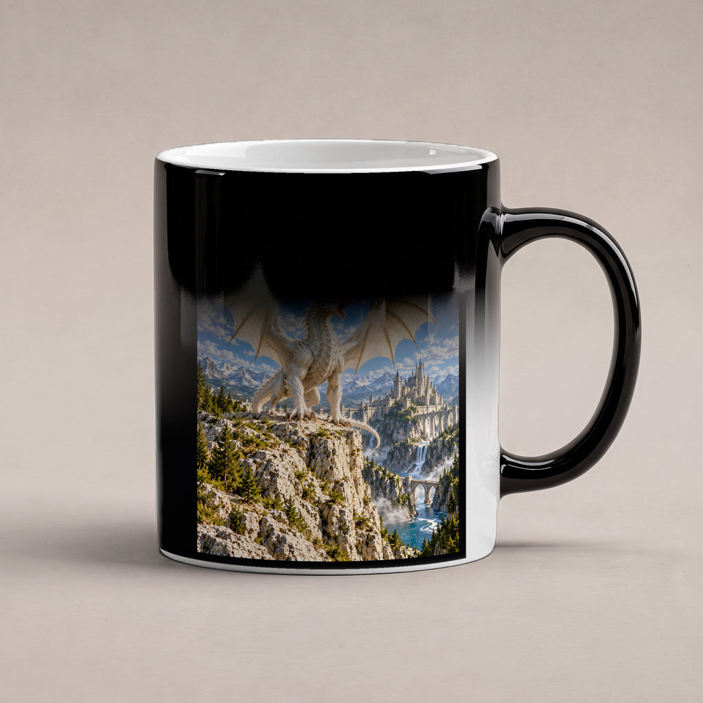 Der Elfenbeinsturm – Fantasywand-Fantasymotiv. 6 WAERMEEFFEKT. Zaubertasse: Wärmeeffekt.