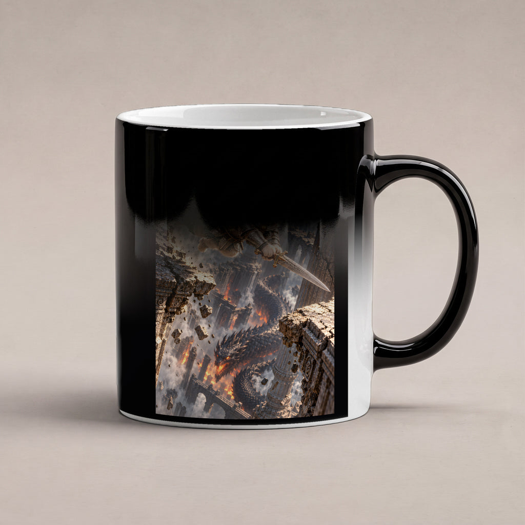 Sprung durch Säulenruinen. Katzentasse. 6 WAERMEEFFEKT · Zaubertasse