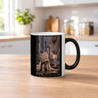 Ruhiger Moment mit riesigem Drachen. Katzentasse. 2 KUECHE · Zaubertasse