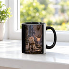 Ruhiger Moment mit riesigem Drachen. Katzentasse. 3 FENSTER · Innen schwarz