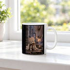 Ruhiger Moment mit riesigem Drachen. Katzentasse. 3 FENSTER · Weiß