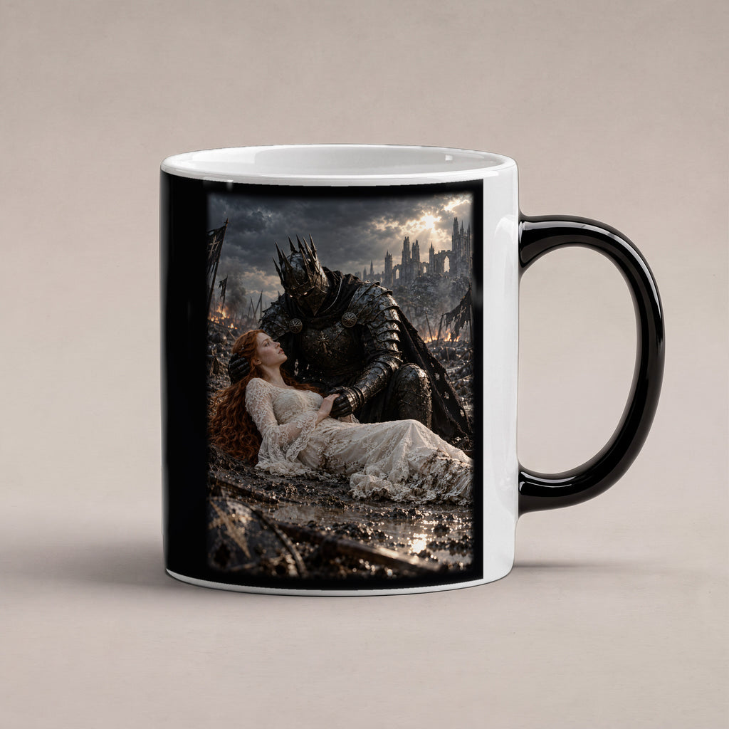 Letzter Schutz – Ritter-Tasse, Black Edition, Studioansicht