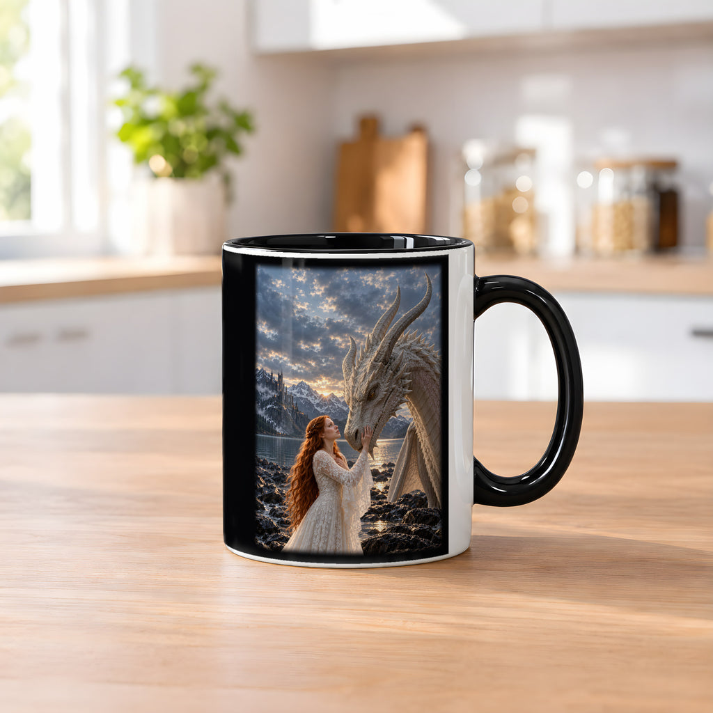 Der Bund mit dem Drachen – Drachen-Tasse, innen schwarz, Küchenszene