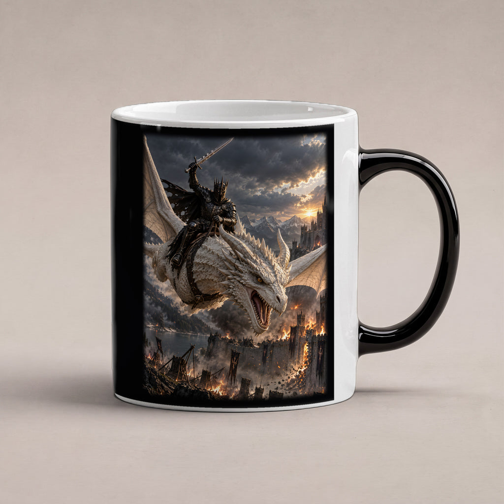 Anflug auf die Festung – Drachen-Tasse, Black Edition, Studioansicht
