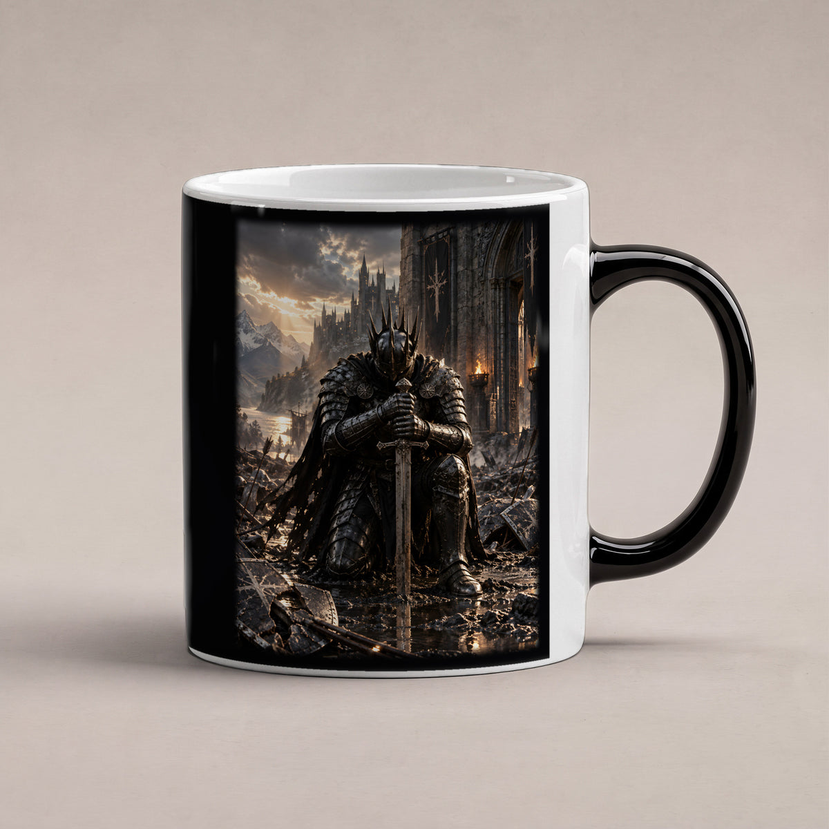Der letzte Stand – Ritter-Tasse, Black Edition, Studioansicht